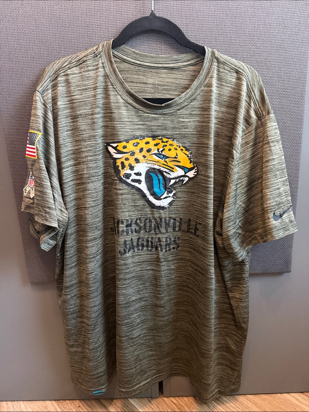 Nike Olive Green Jacksonville Jaguars Graphic Short-Sleeve Tee